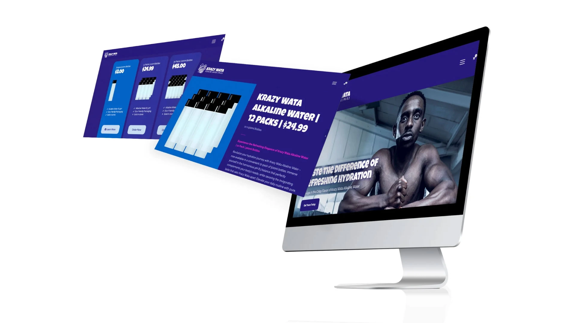 AdBrandon - Krazy Wata Web Mockup